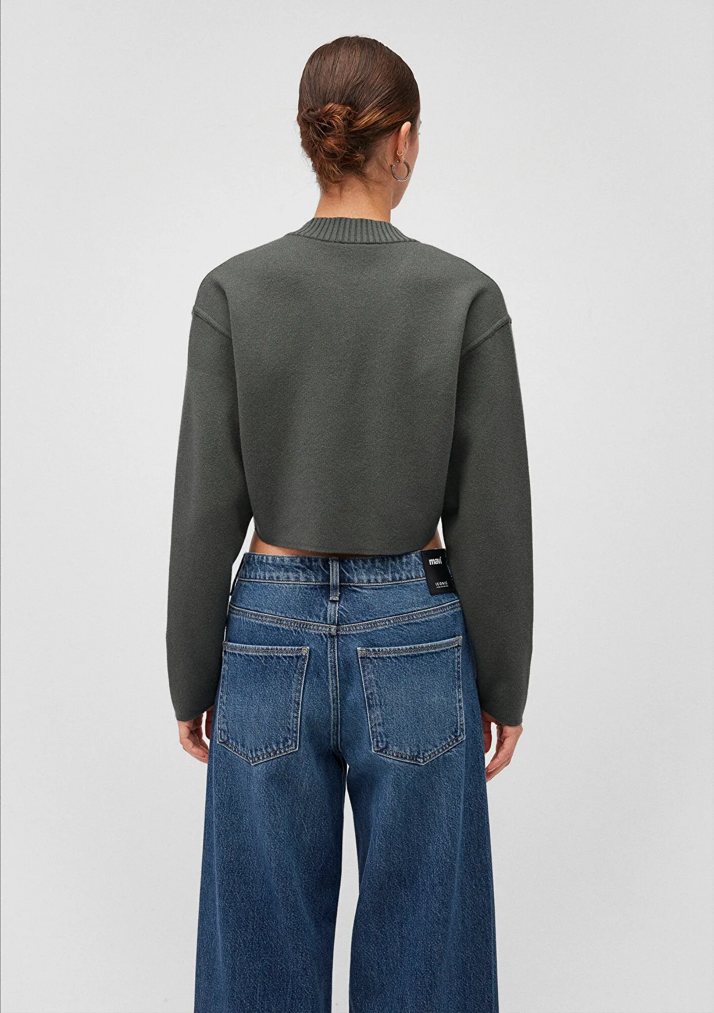 V Neck Green Sweater