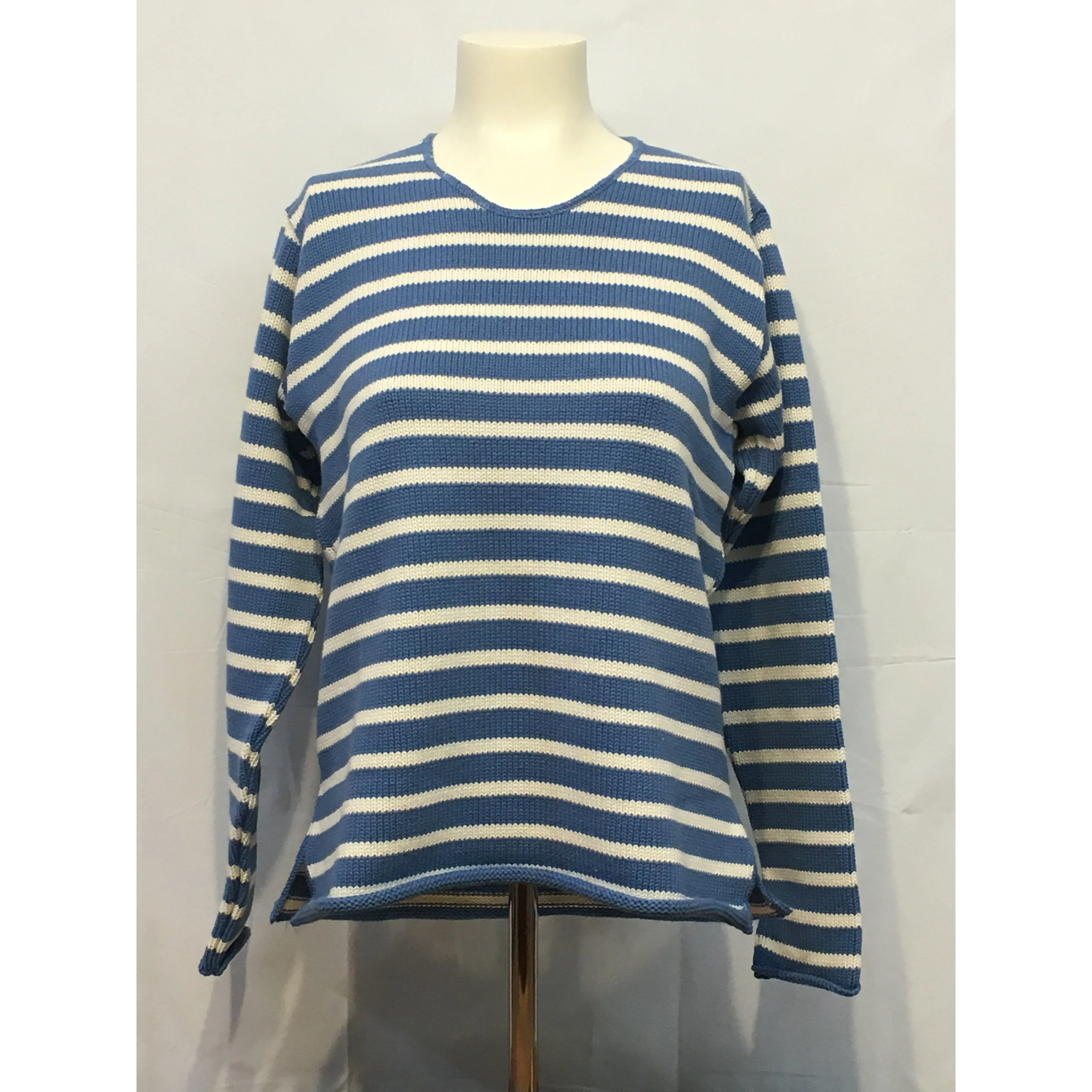 V-Neck Sailor Stripe Sweater