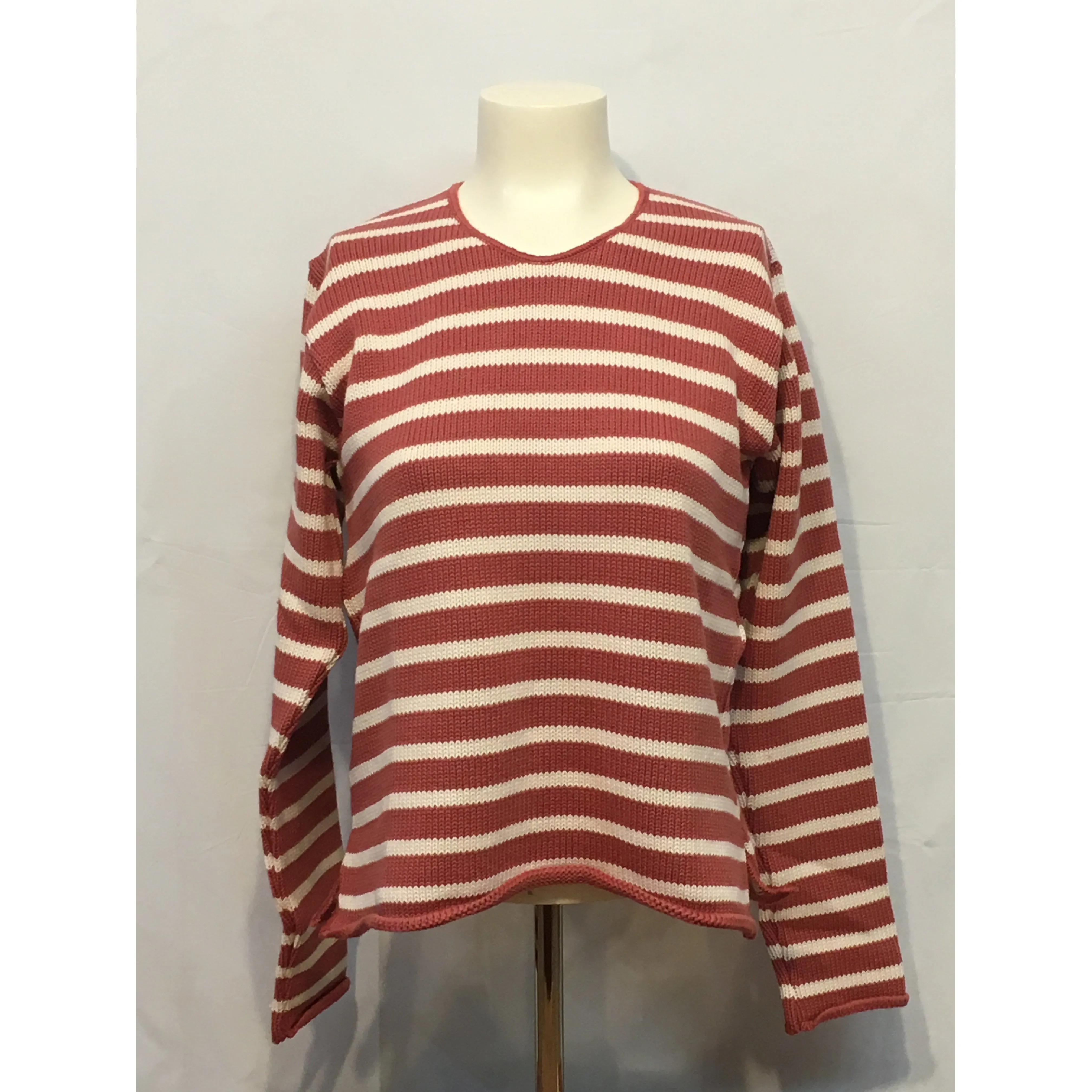 V-Neck Sailor Stripe Sweater