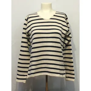 V-Neck Sailor Stripe Sweater