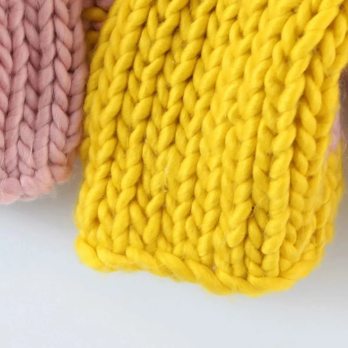 V-neck Stripe Lantern Sleeve Knit Sweater Outerwear