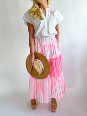 Vastrid Tiered Midi Skirt