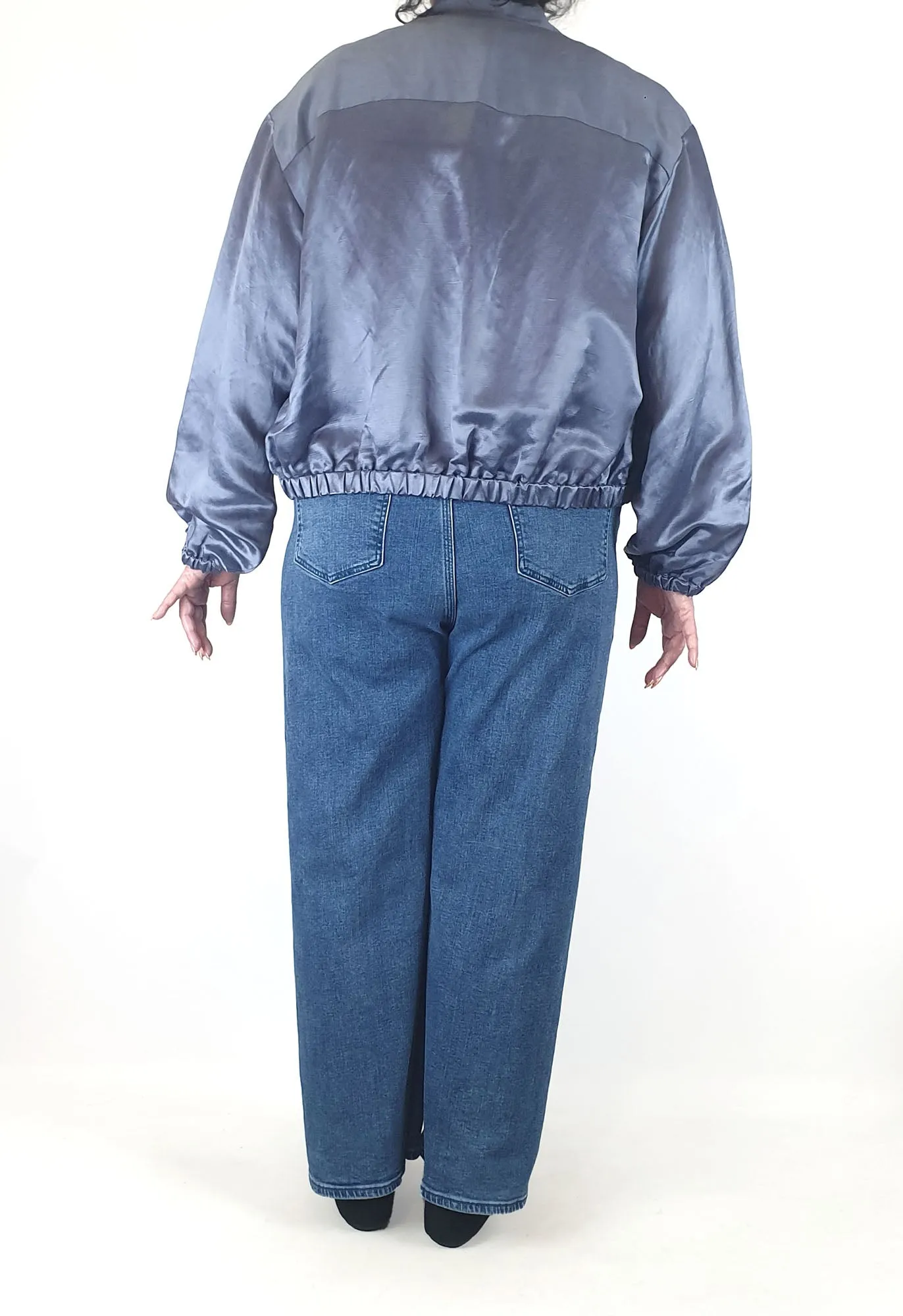 Veronica Main blue bomber jacket size 16