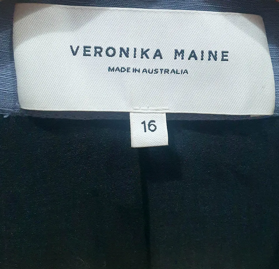 Veronica Main blue bomber jacket size 16