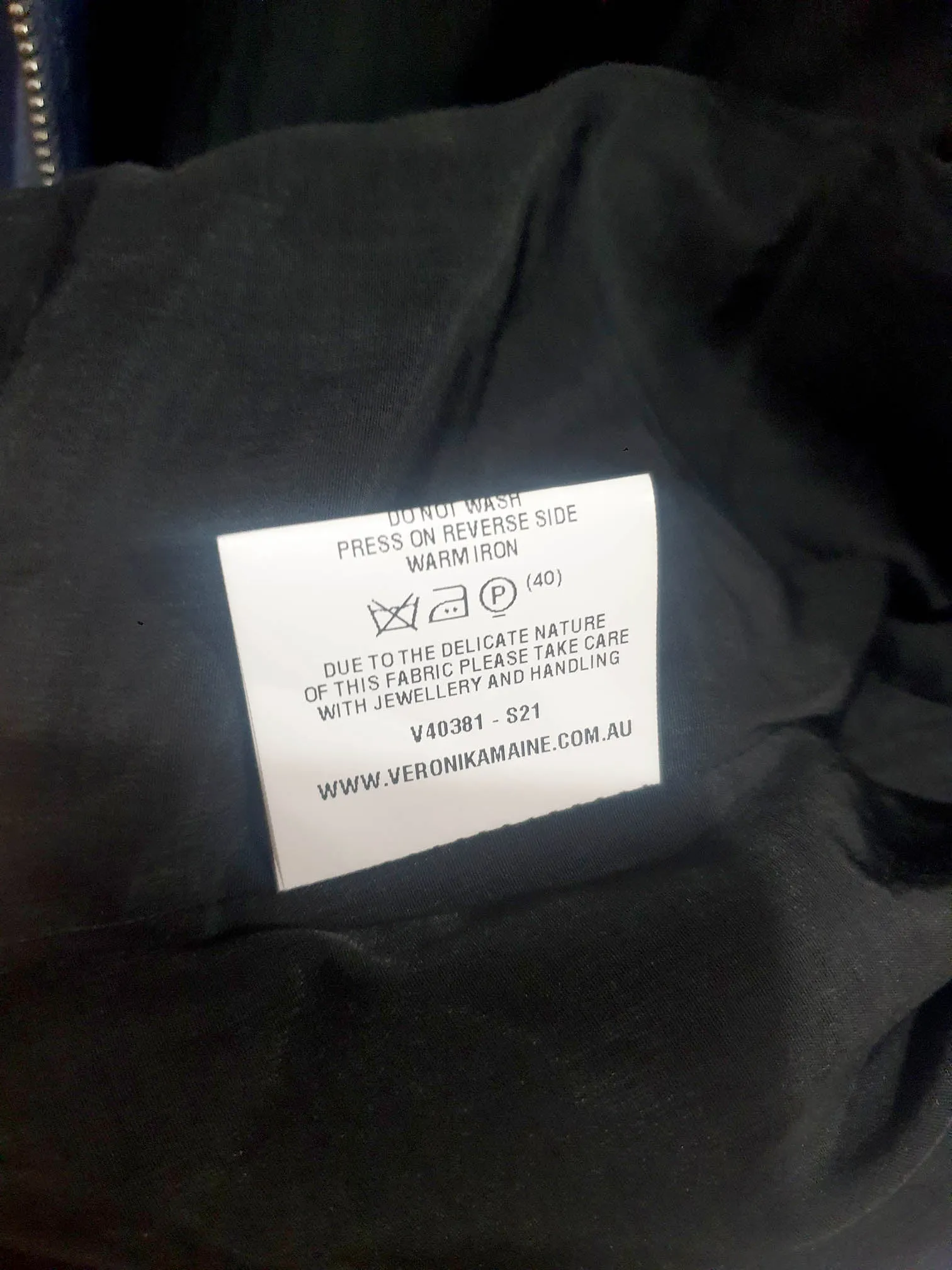 Veronica Main blue bomber jacket size 16