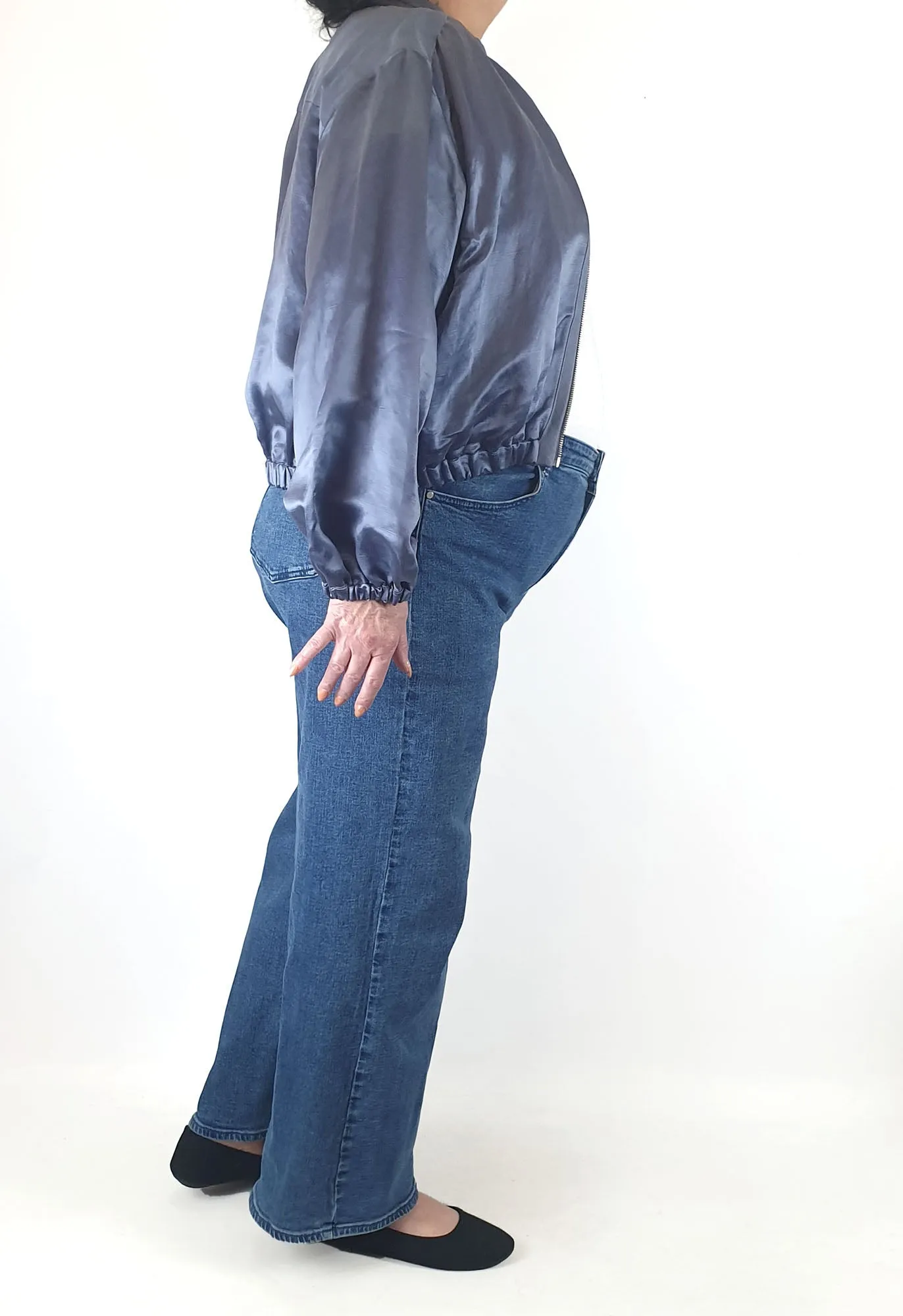 Veronica Main blue bomber jacket size 16