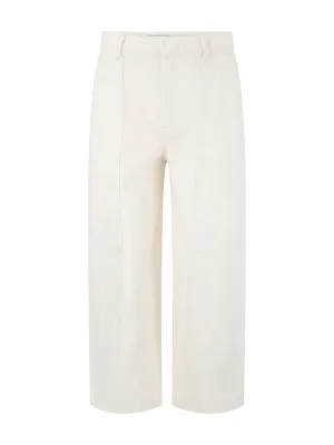 Vince Mid-Rise Utility Crop Wide Pants in Flaxen