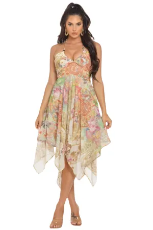 Vinci Handkerchief Printed Dress