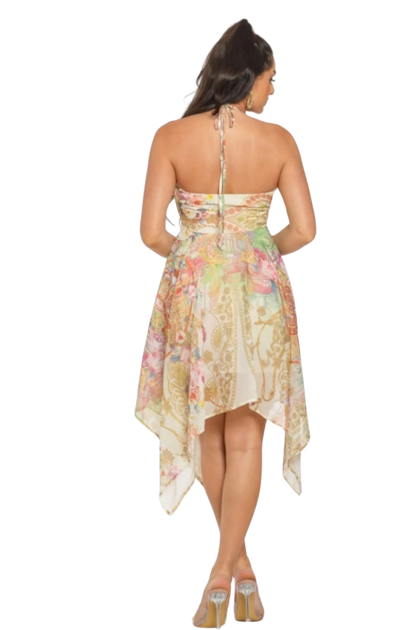 Vinci Handkerchief Printed Dress