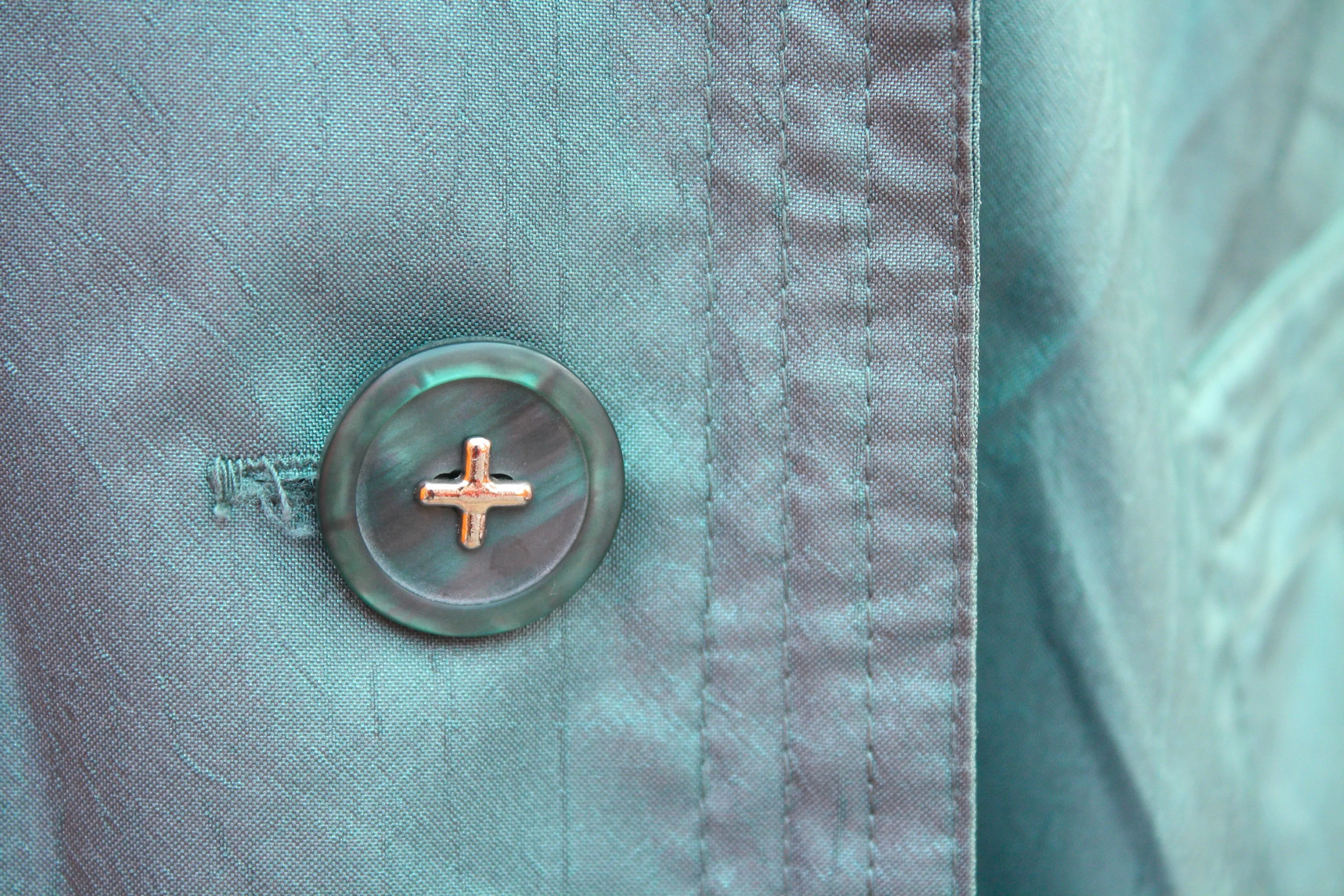 Vintage 80s Blue Raincoat
