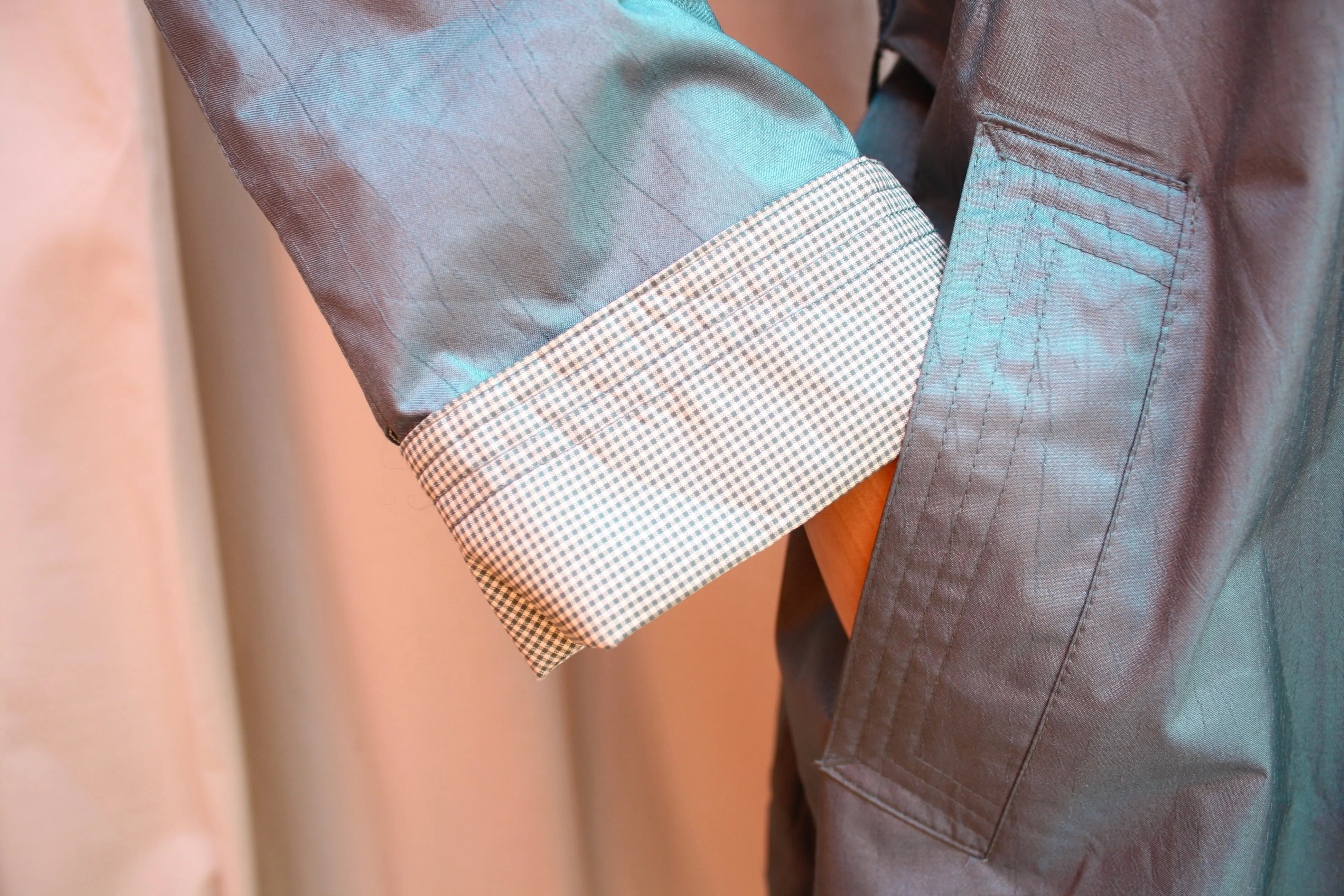 Vintage 80s Blue Raincoat