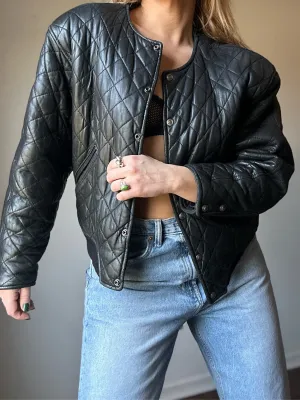 Vintage Leather Express Padded Bomber