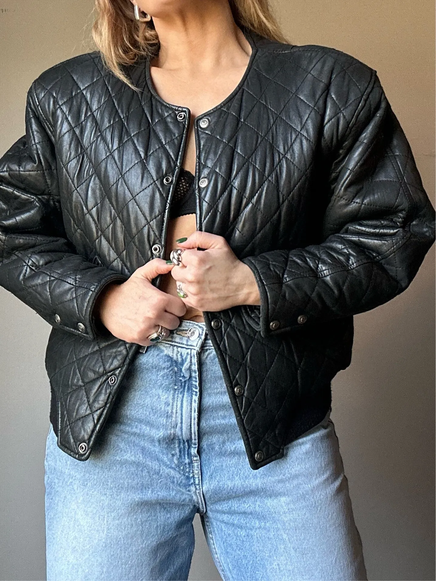 Vintage Leather Express Padded Bomber