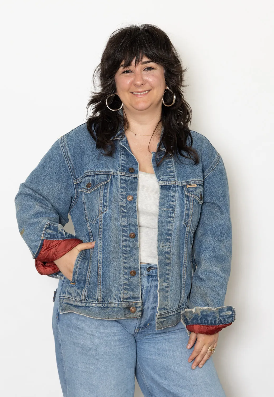 Vintage Levi's Flannel Denim Jacket w/Side Slits