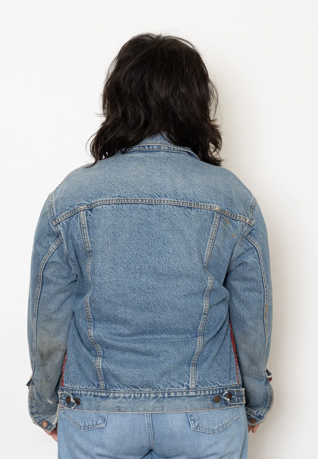 Vintage Levi's Flannel Denim Jacket w/Side Slits