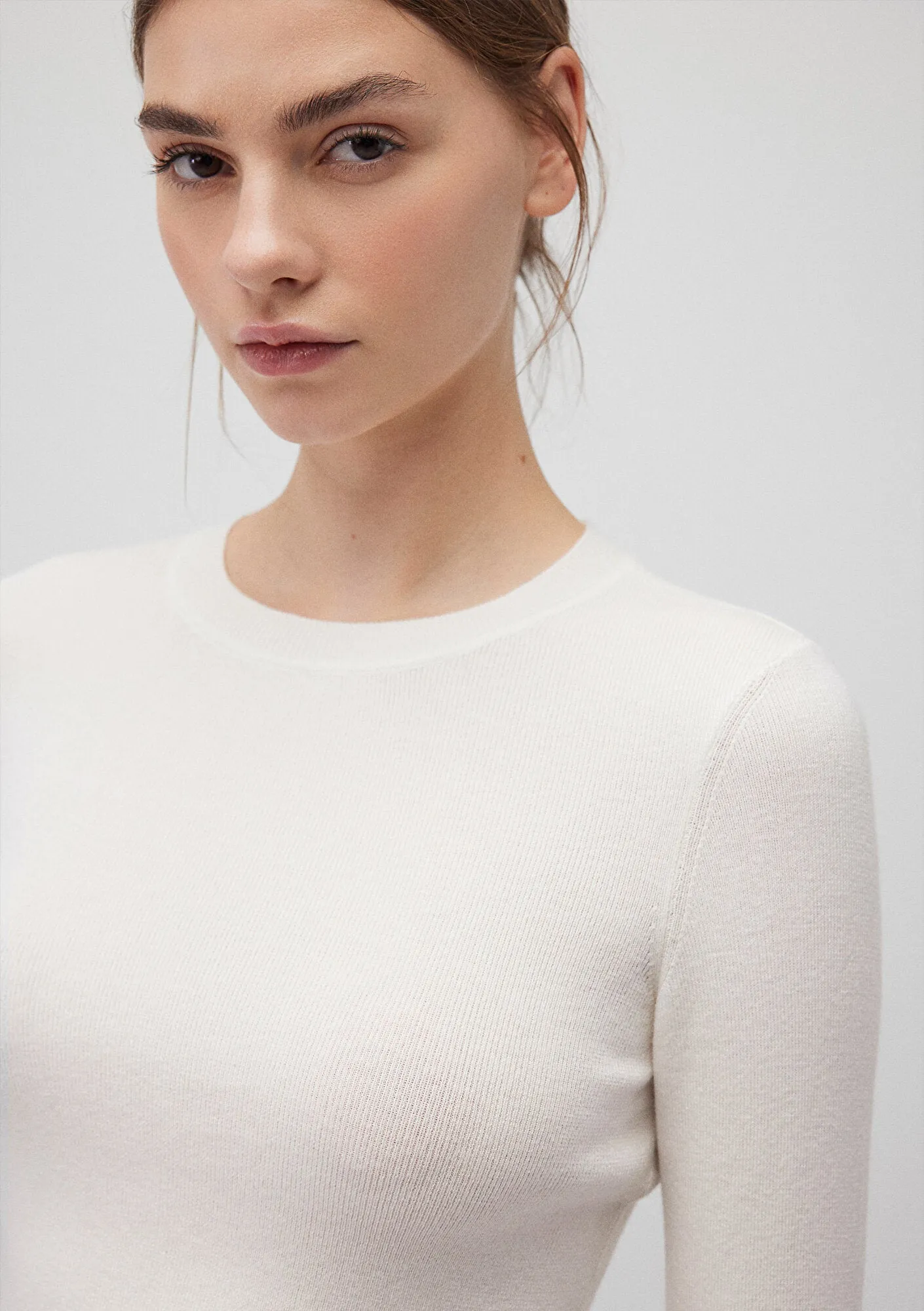 White Crewneck Sweater