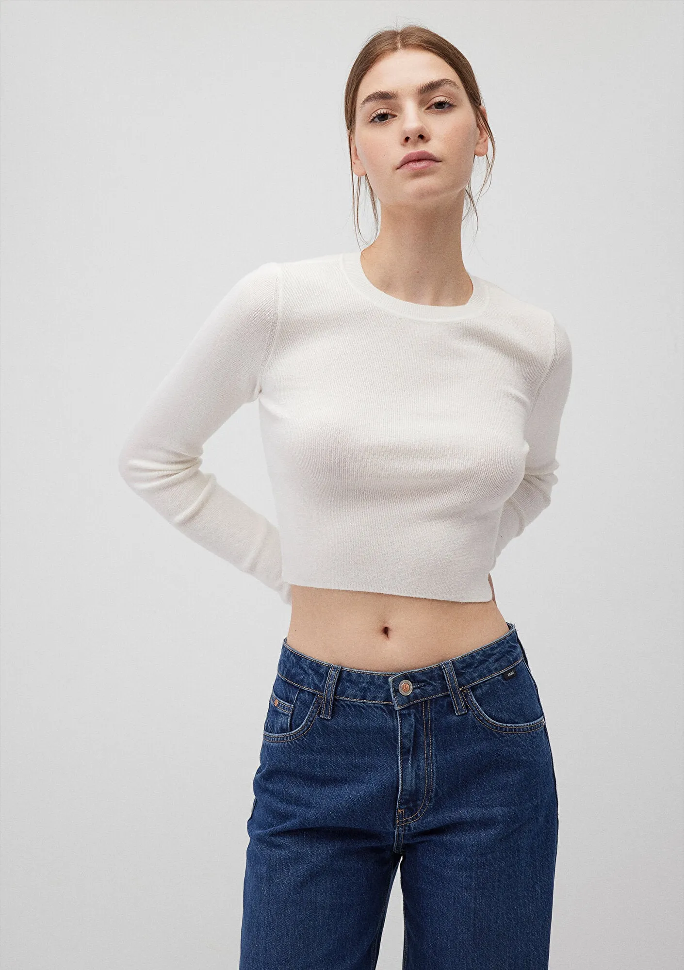 White Crewneck Sweater