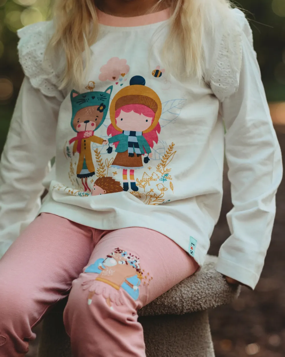 White Lilly And Friends Print Top