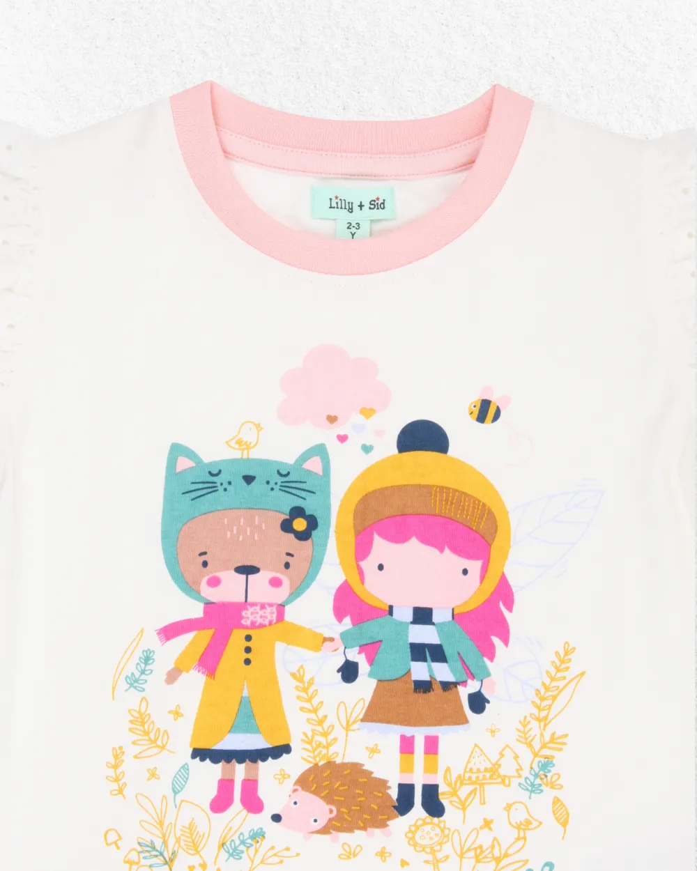 White Lilly And Friends Print Top