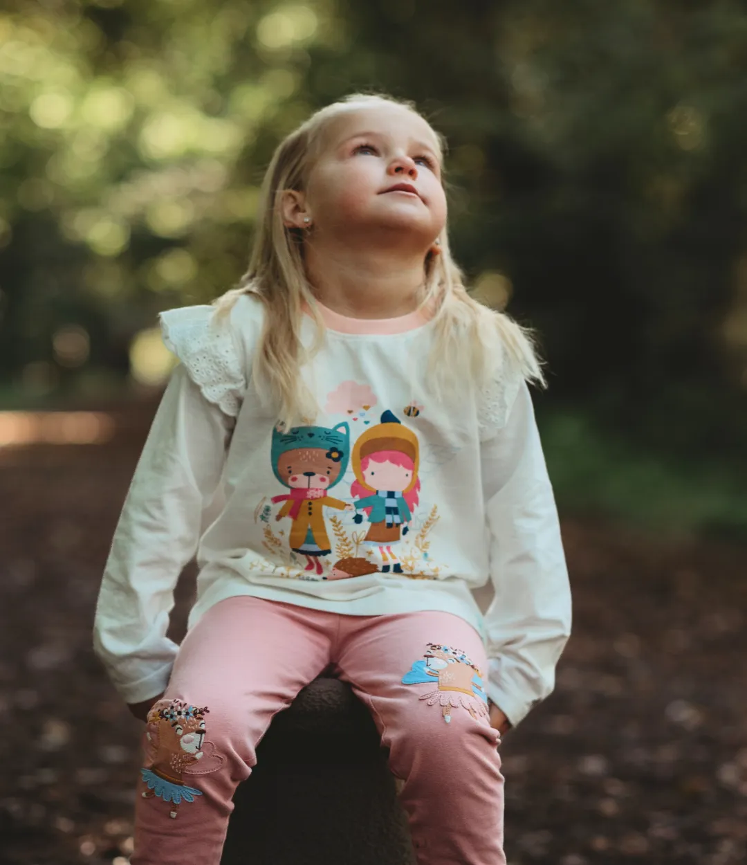 White Lilly And Friends Print Top