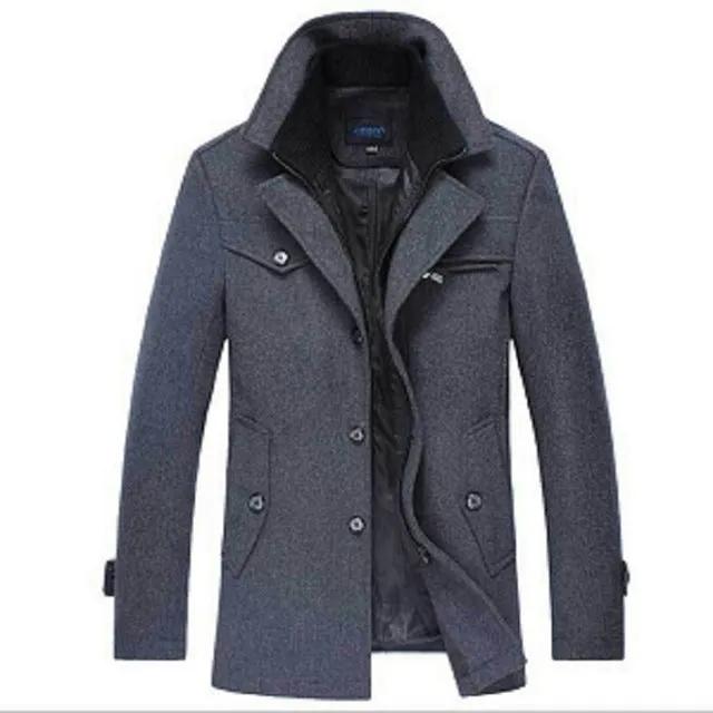 Winter Coat Men Long Wool Thick Windbreaker Woolen Overcoat Casaco Masculino Palto Jaket Men's Casual Trench Peacoat 4XL Jackets
