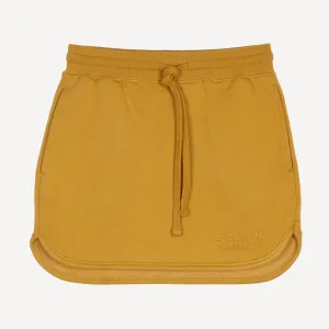 Womens Fleece Straight Mini Skirt - Honey Mustard