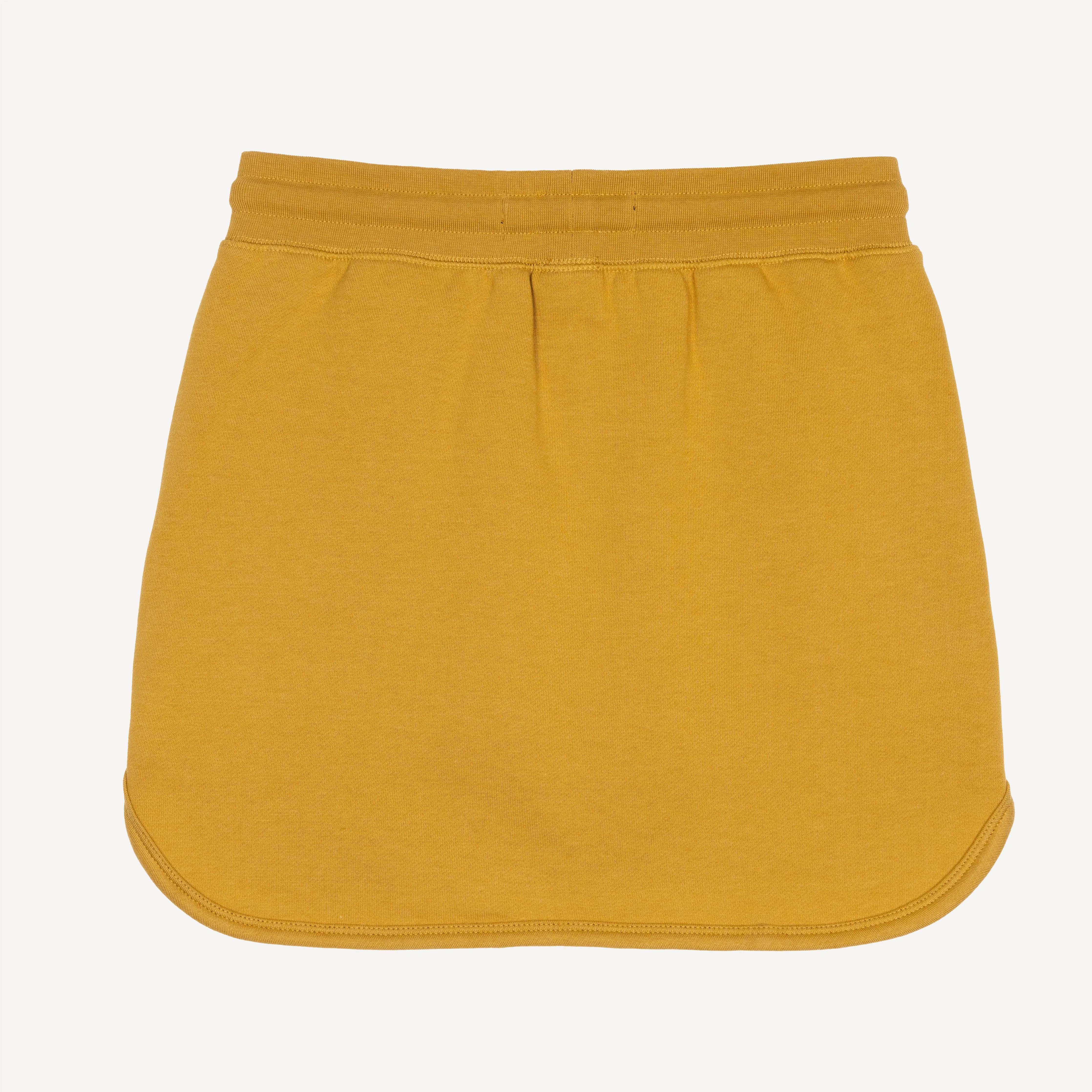 Womens Fleece Straight Mini Skirt - Honey Mustard