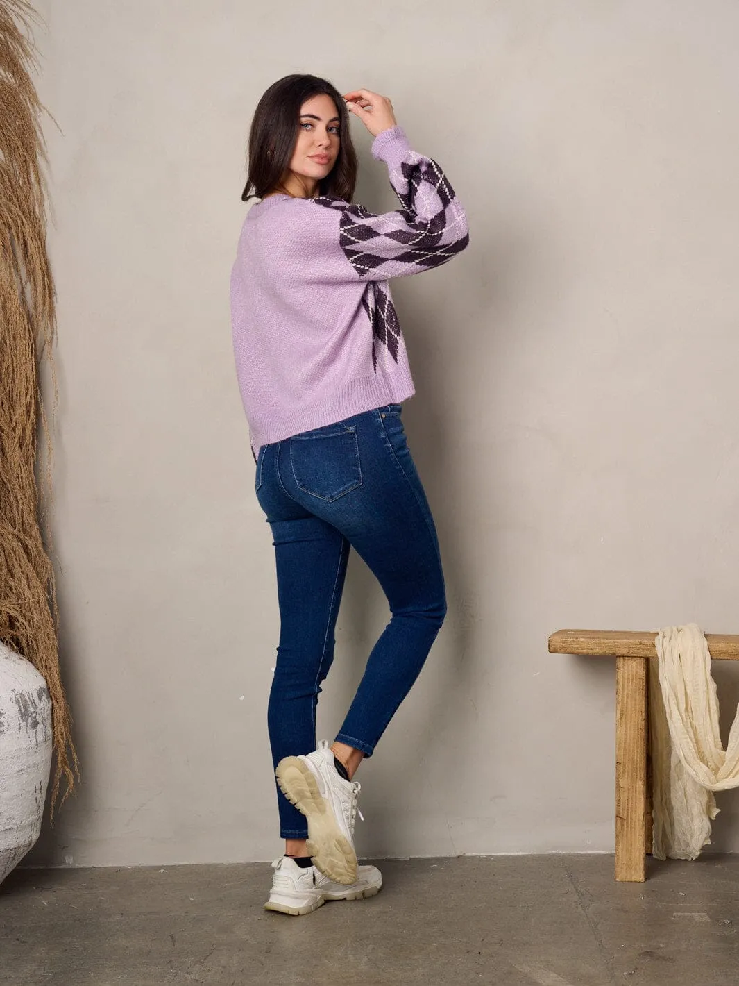 WOMEN'S LONG SLEEVE PULLOVER KNIT SWEATER