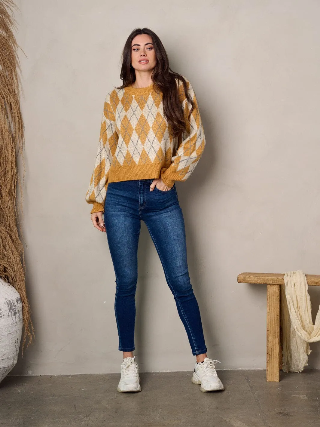 WOMEN'S LONG SLEEVE PULLOVER KNIT SWEATER
