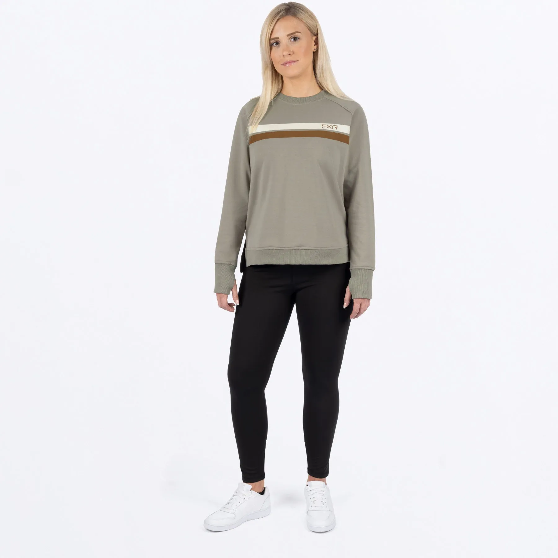 Women's Side Star Crewneck Pullover Sweater