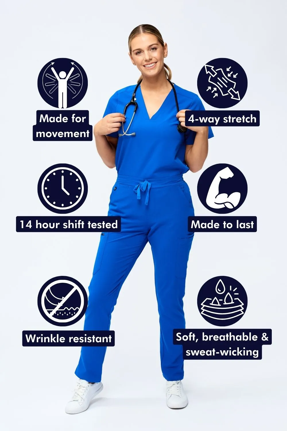 Women's Skinny 11-Pocket Scrub Pants