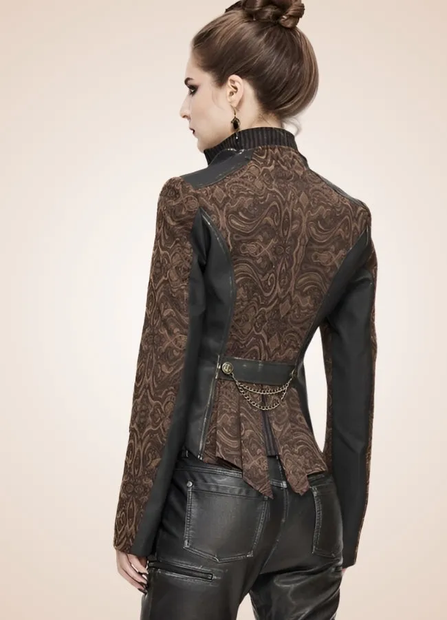Women's Steampunk Leather Jacket