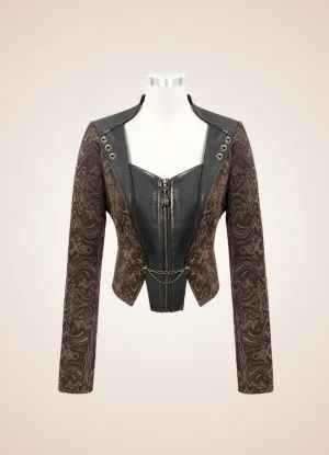 Women's Steampunk Leather Jacket
