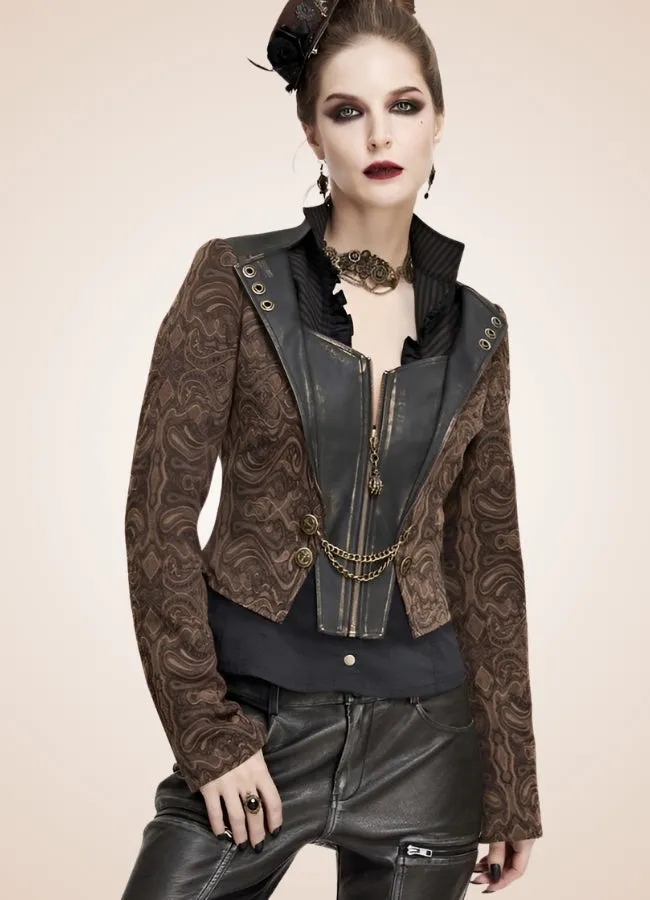 Women's Steampunk Leather Jacket