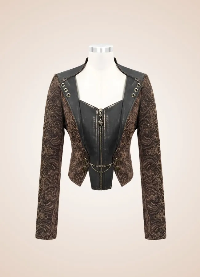 Women's Steampunk Leather Jacket