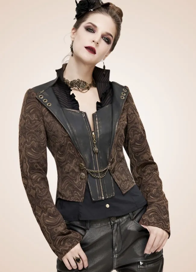 Women's Steampunk Leather Jacket
