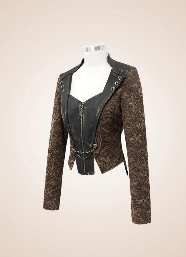 Women's Steampunk Leather Jacket
