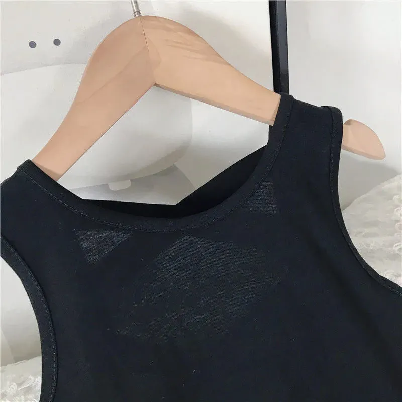 Women's Summer Sleeveless Black Midi Sundress