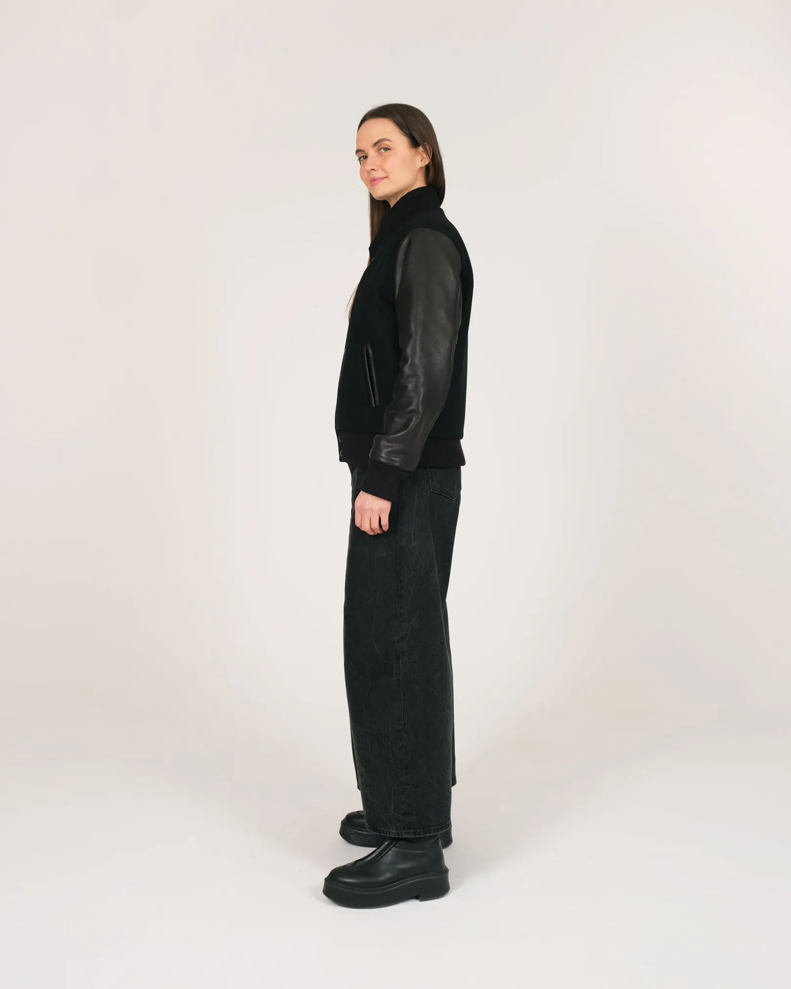 Women's Varsity Jacket - Black