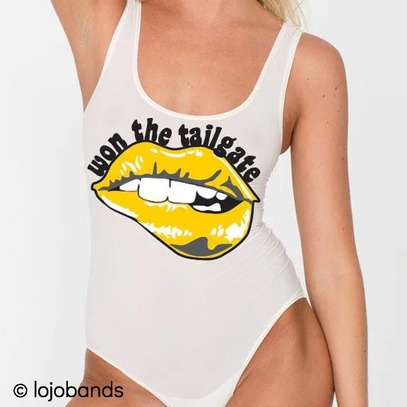 Won the Tailgate Lips Bodysuit
