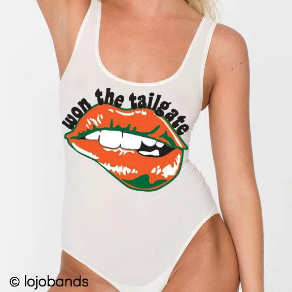 Won the Tailgate Lips Bodysuit