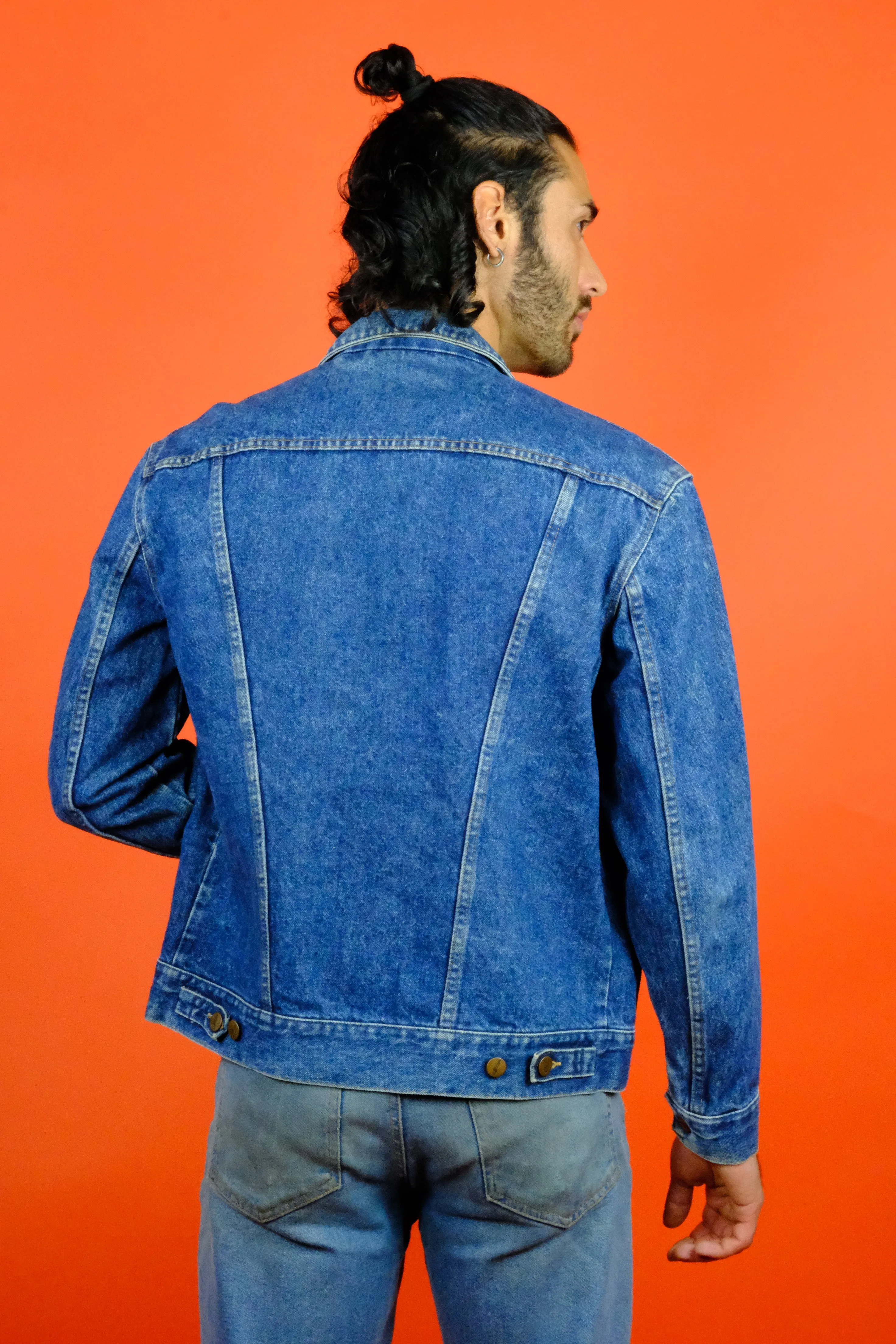 Wrangler Faded Dark Blue Denim Jacket 'L'