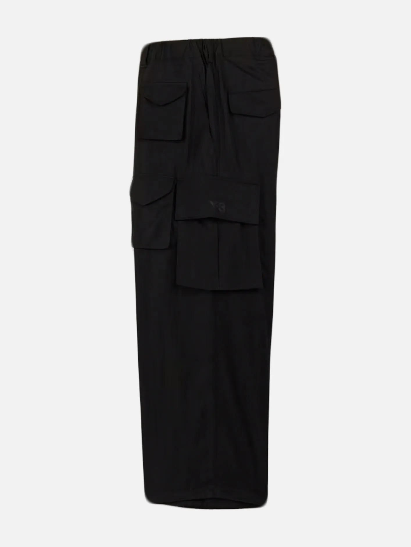 Y-3 Washed Twill Cargo Pants - Black