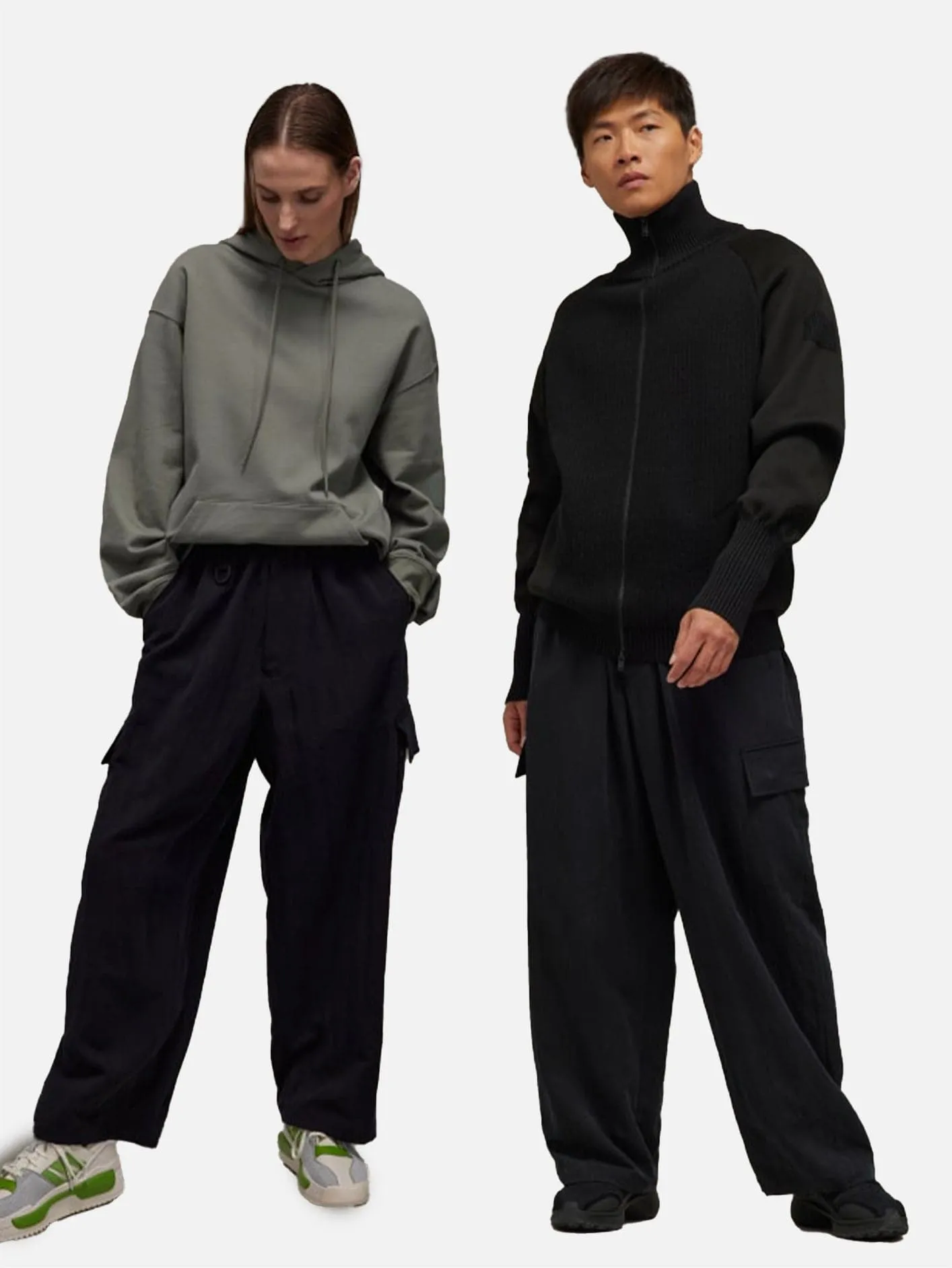 Y-3 Wide Cargo Pants - Black