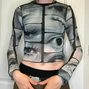 Y2K Skeleton Stitch Slim-Fit Sweater – Edgy Trendy