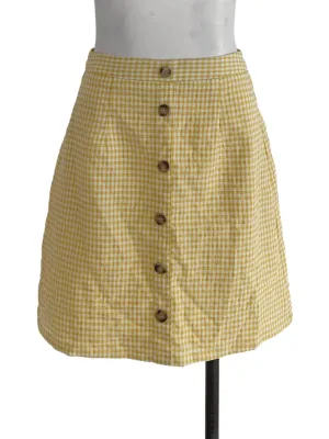 Yellow Gingham Mini Skirt TCL