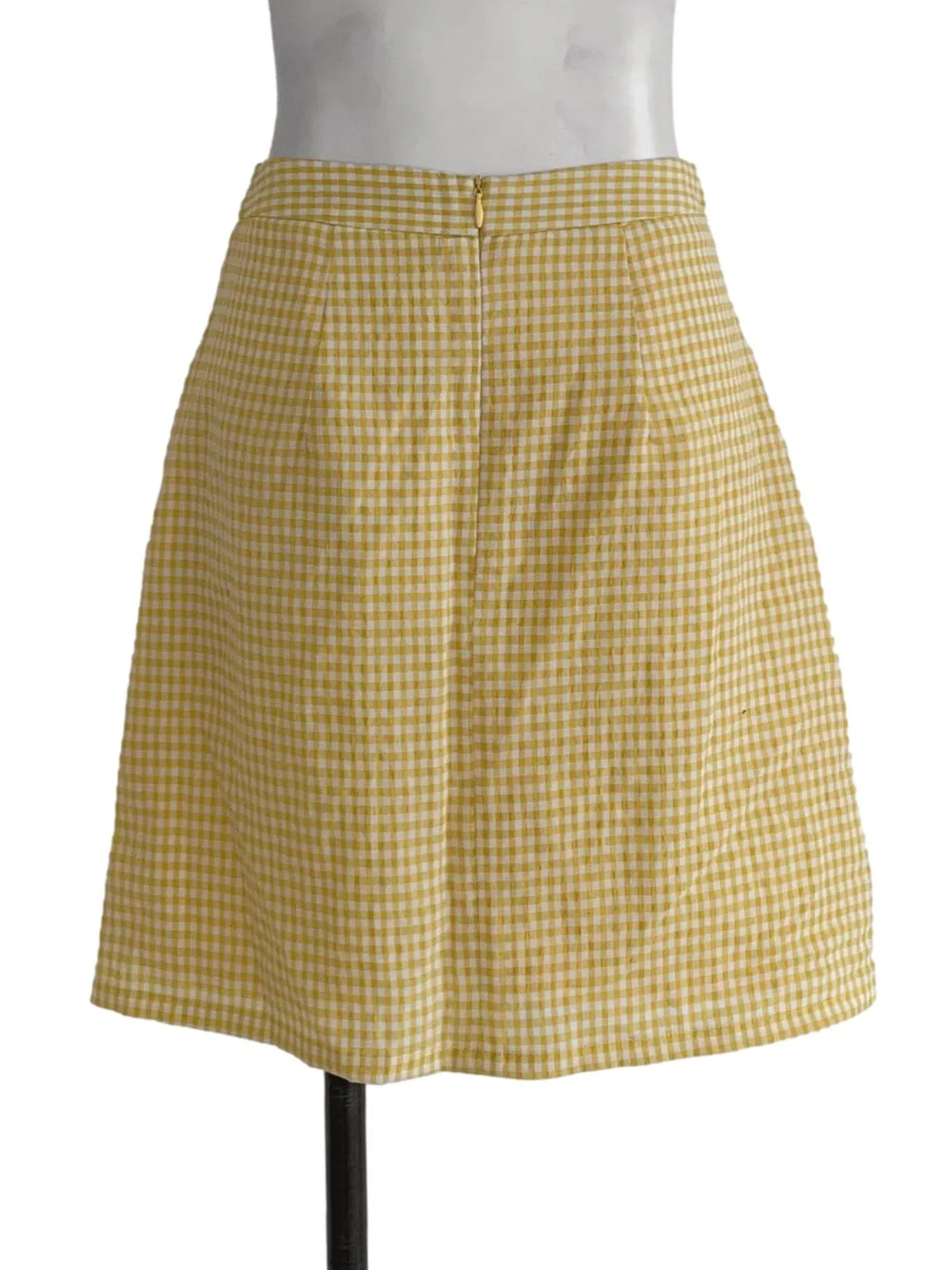 Yellow Gingham Mini Skirt TCL