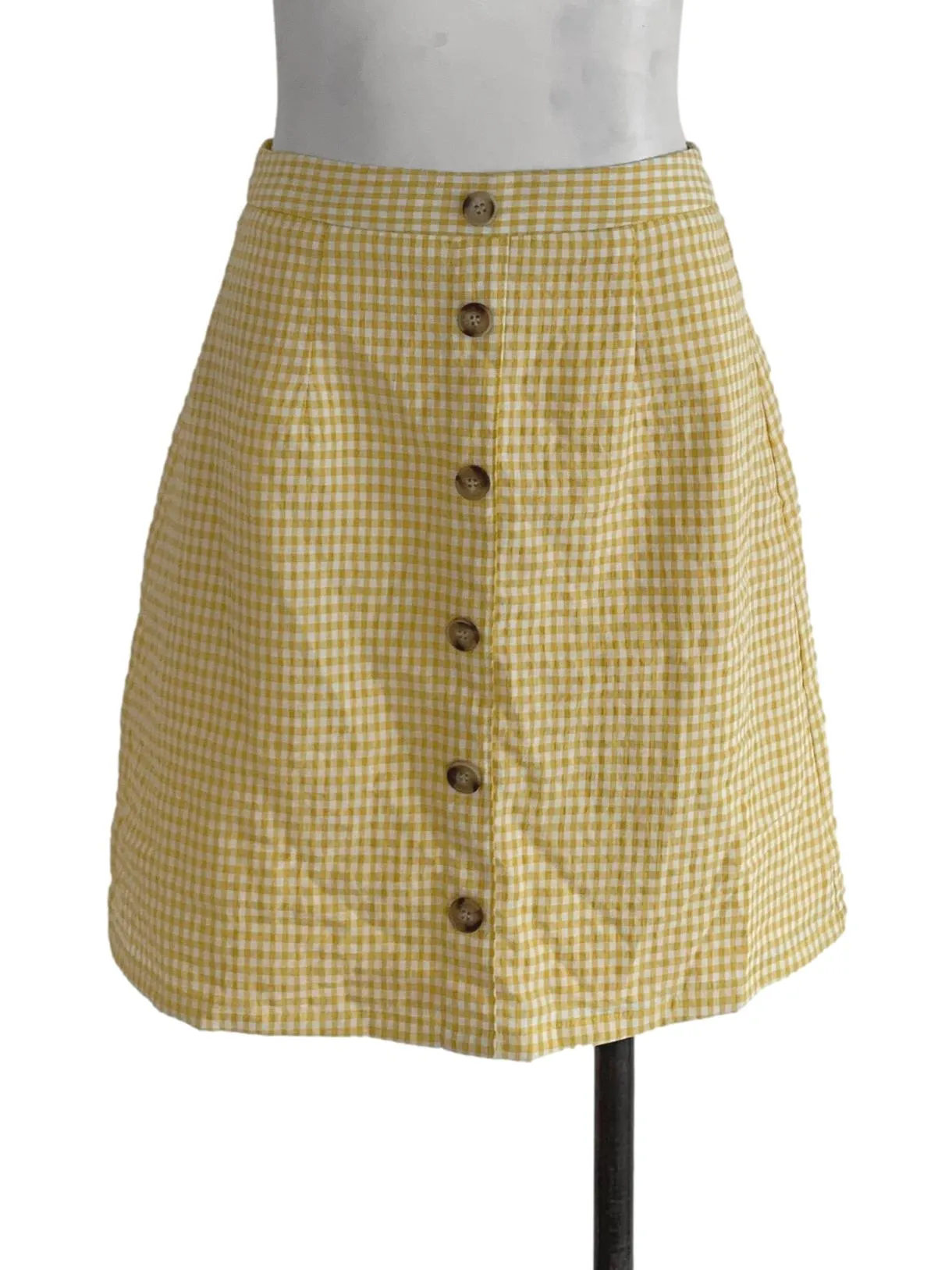 Yellow Gingham Mini Skirt TCL