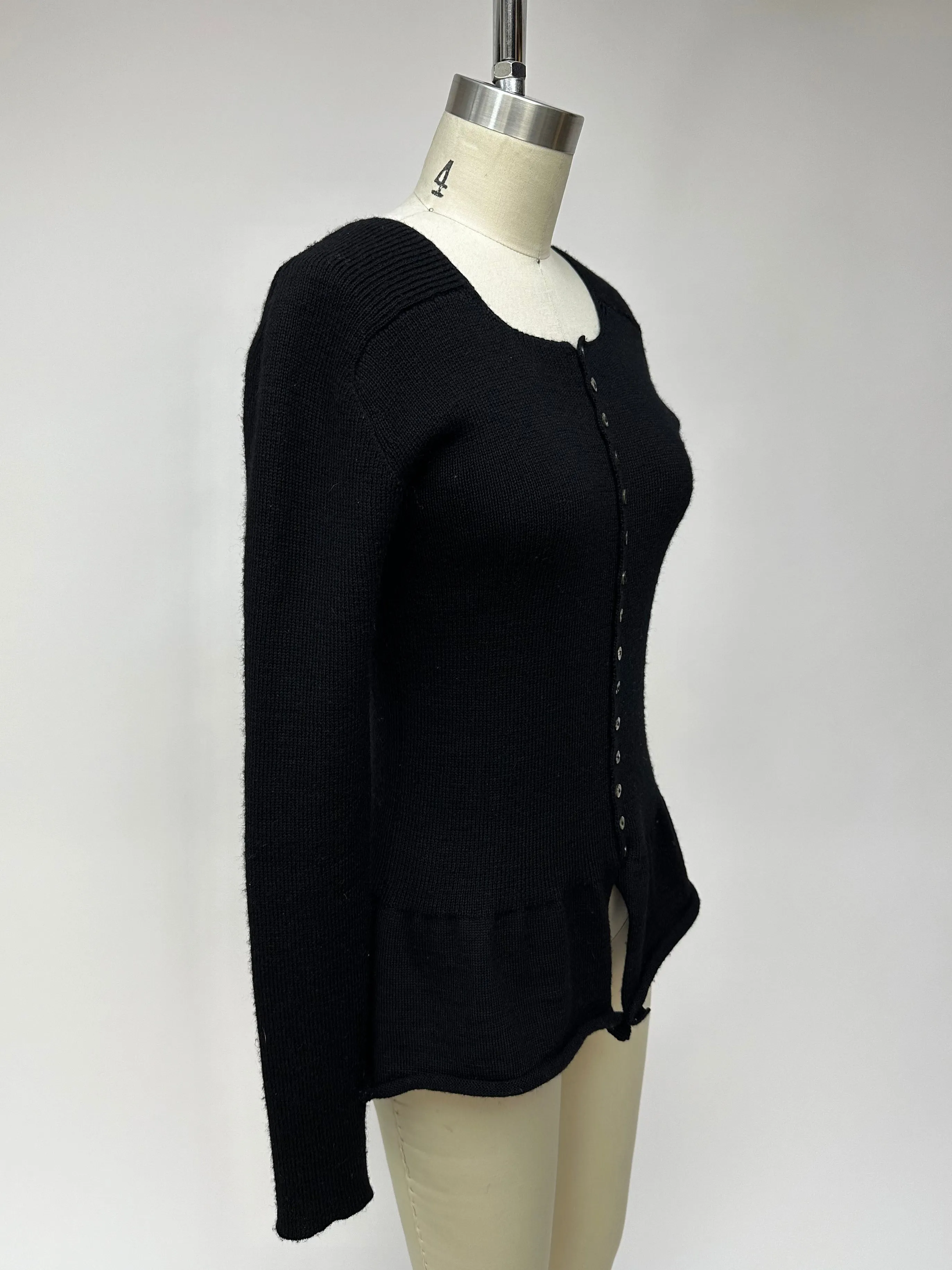 Yohji Yamamoto Wool & Abalone Cardigan*