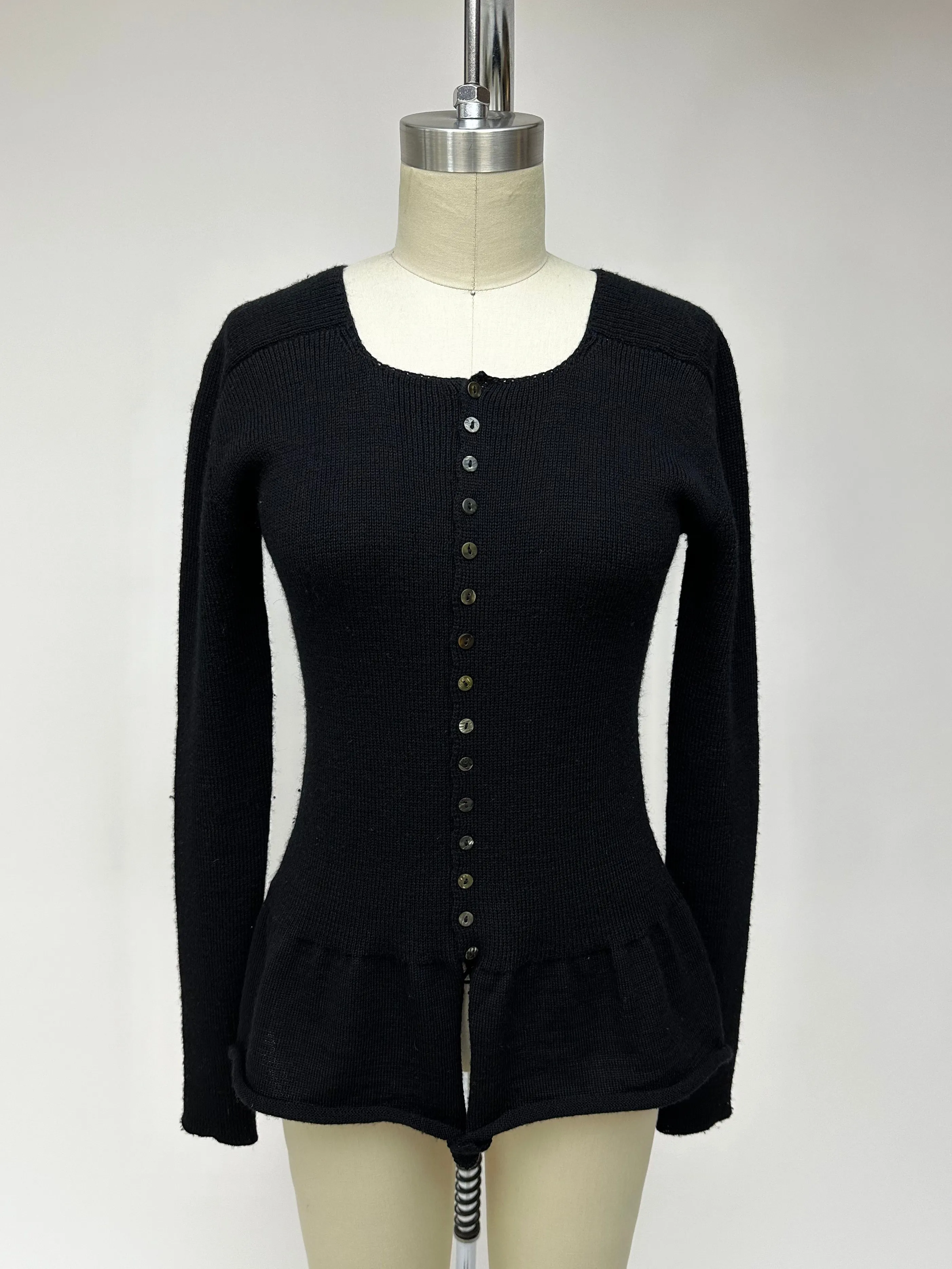 Yohji Yamamoto Wool & Abalone Cardigan*